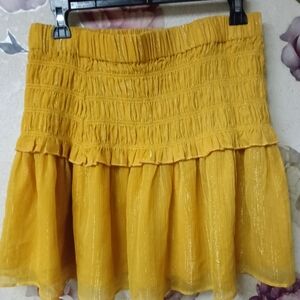 ASOS Yellow Textured Mini Skirt